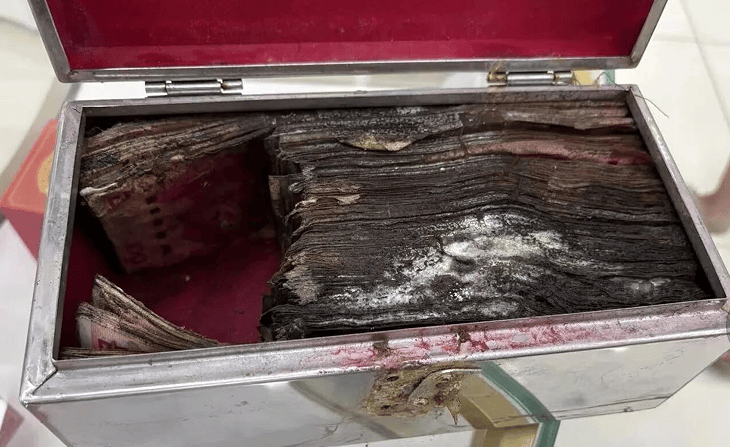 大连一老人将10万元现金埋地下,两年后挖出来一看,蒙了…