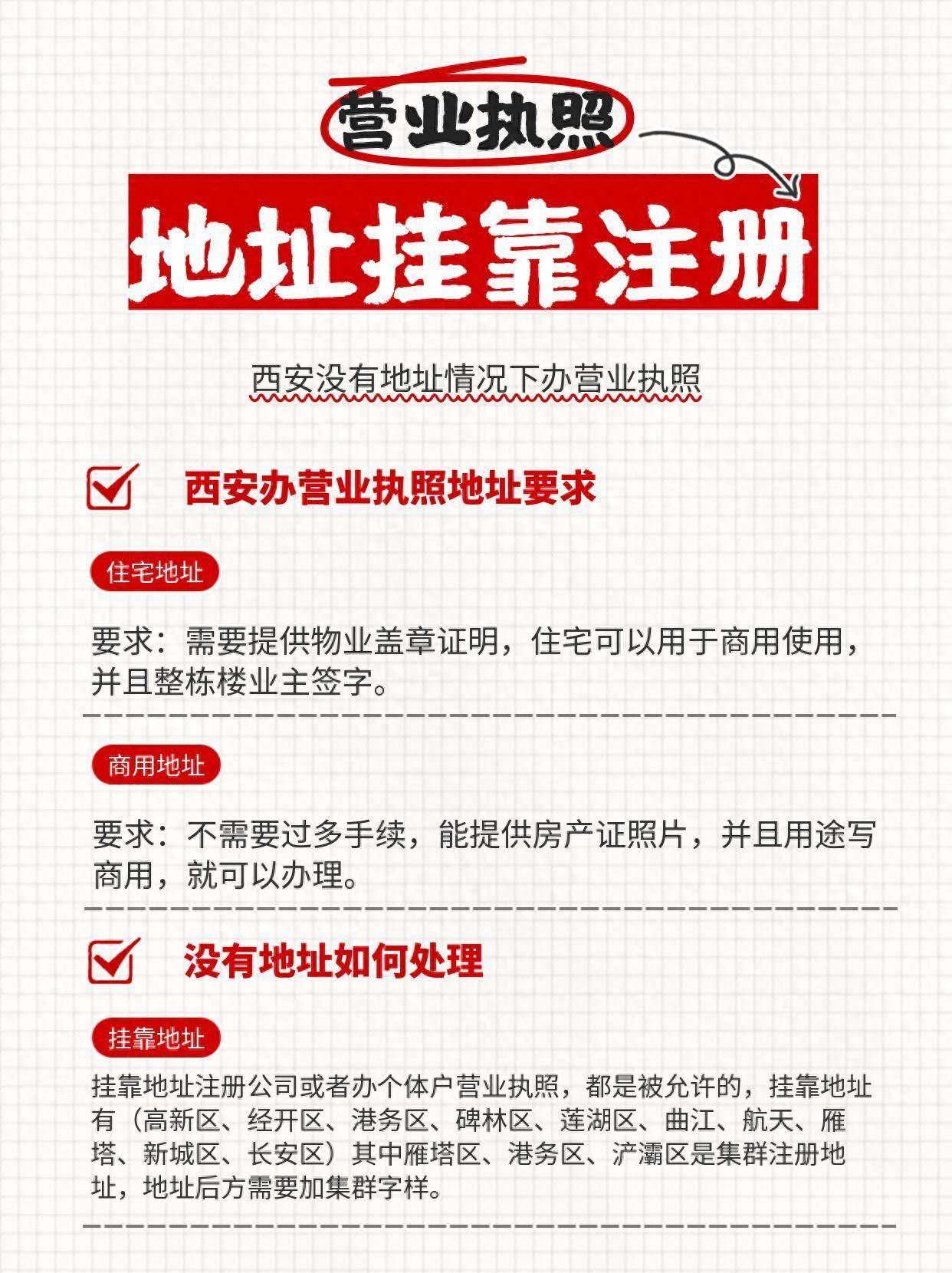 西安没有地址情况下办营业执照
